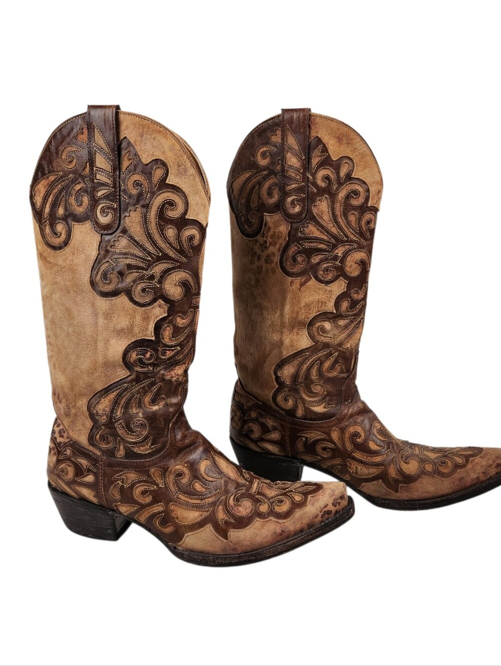 Old Gringo Linda L1025-4 Leather Cheetah Brown Tan Western Boot Womens Size 7.5B - Picture 2 of 14